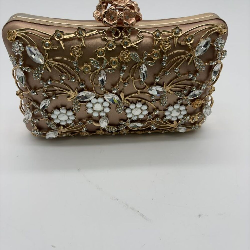 Unbranded Floral Crystal Clutch